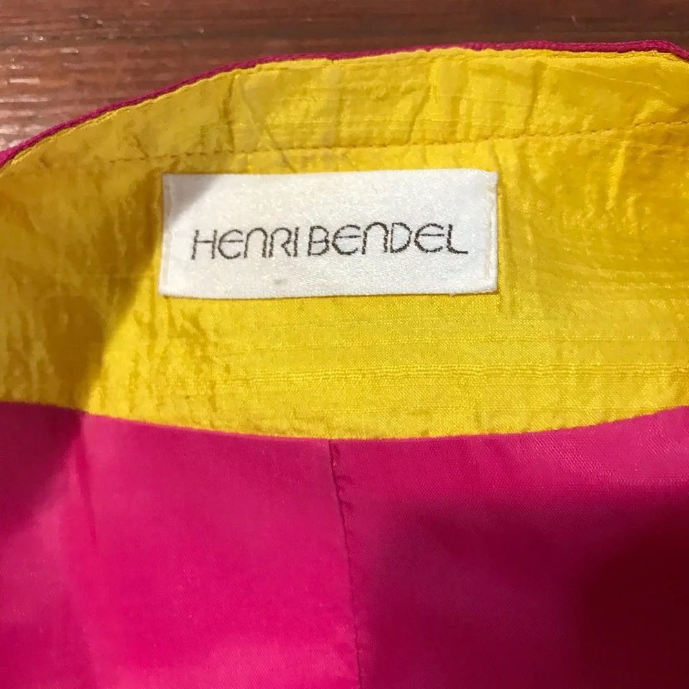 Vintage Rare Henri Bendel 100% Silk Suit/ matching bag - Picture 8 of 9